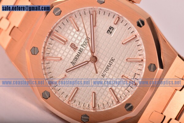 Audemars Piguet Royal Oak 41MM Watch Perfect Replica Rose Gold 15400OR.OO.1220OR.02 - Click Image to Close